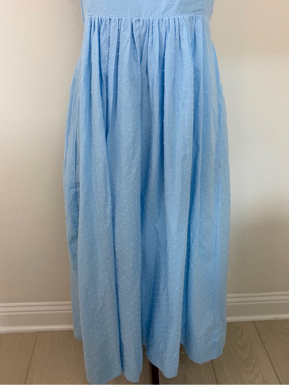 LAKE Lolly Cotton Midi Dress in Morning Blue Size Medium - Picture 6 of 14
